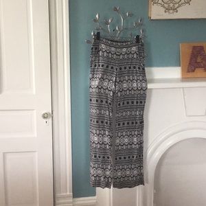 Black and White Juniors Palazzo Pants